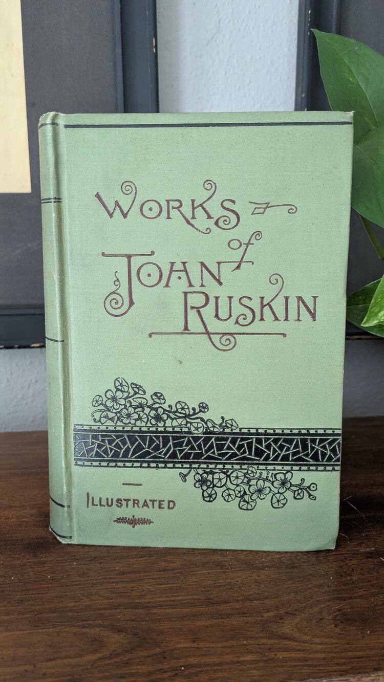 Ariadne Florentina John Ruskin 1886 Wood Metal Engraving Hardcover
